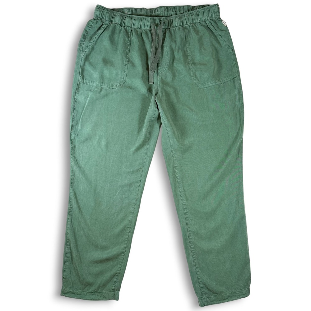 Magellan Outdoor Womens XL Relaxed Fit Lyocell Pant Sage Green Drawstring Pocket